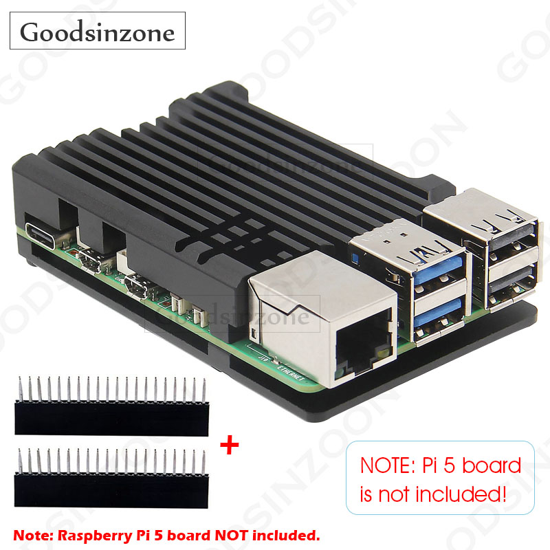 Raspberry Pi 5 8Gb - Raspberry Pi 5 aluminium pantserbehuizing -