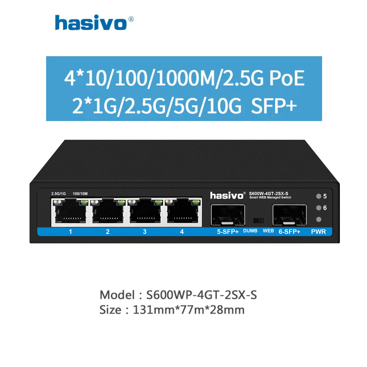 Hasivo 2.5G Netwerkswitch 4/5/ - Sfp+ 10G Managed Switch 8 Port recensie en prijs