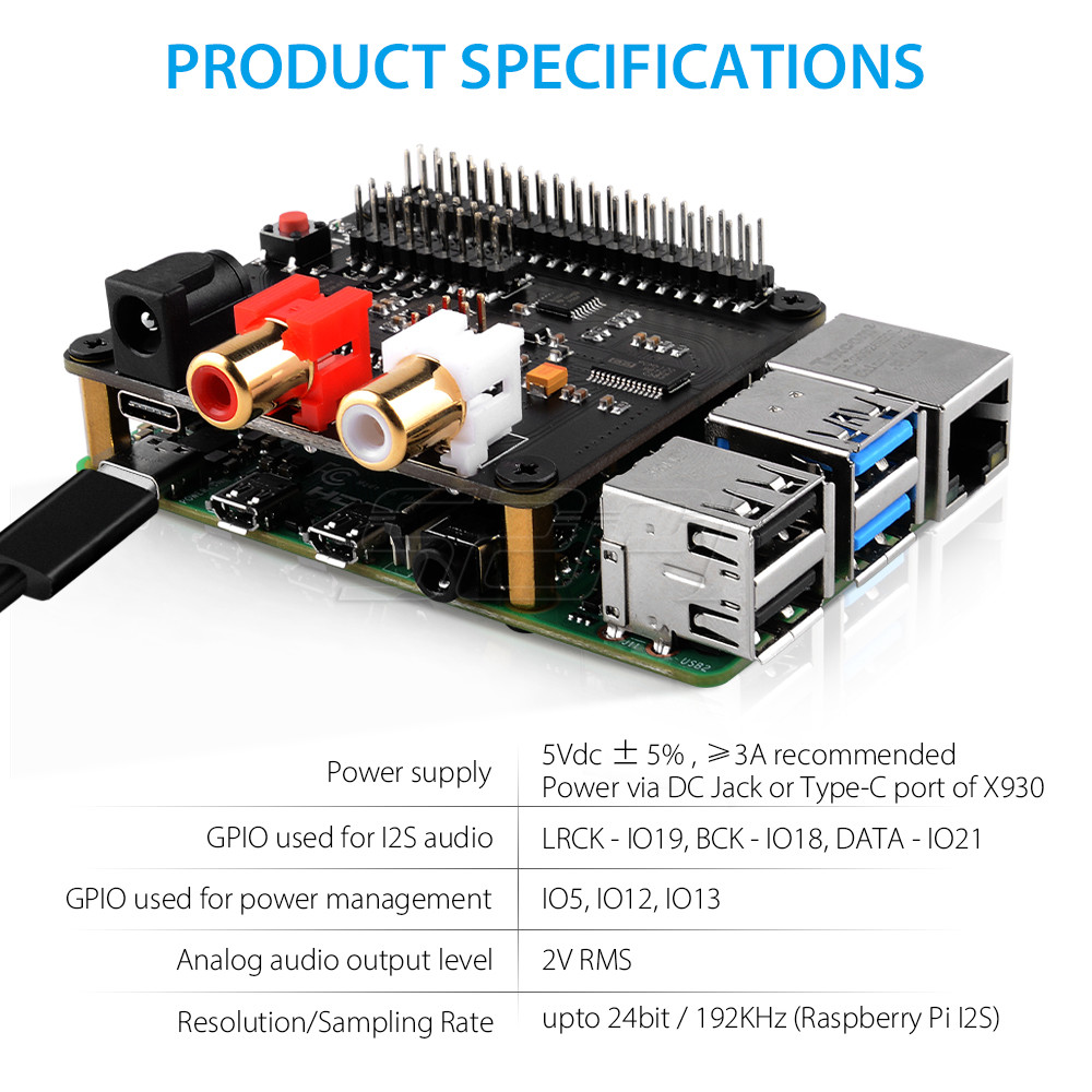 52Pi X930 Bluetooth 5.0 Hifi D - Deskpi Super6C recensie en prijs