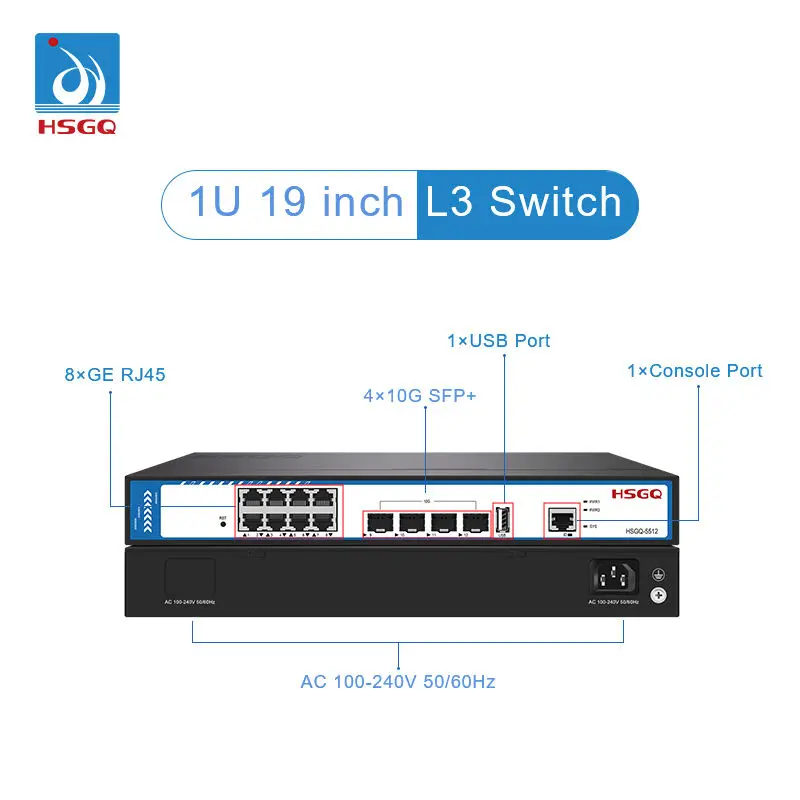 2026/HSGQ-5512 12-poorts 8*GE  - Sfp+ 10G Managed Switch 8 Port recensie en prijs